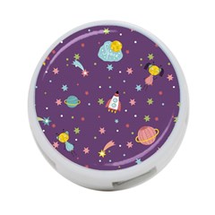 Space-travels-seamless-pattern-vector-cartoon 4-port Usb Hub (one Side) by Salman4z