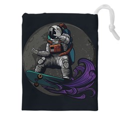 Illustration-astronaut-cosmonaut-paying-skateboard-sport-space-with-astronaut-suit Drawstring Pouch (4xl) by Salman4z