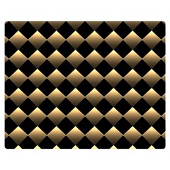Golden Chess Board Background Premium Plush Fleece Blanket (medium) by pakminggu