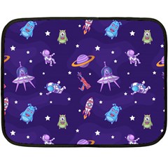 Space-seamless-pattern Fleece Blanket (mini) by Salman4z
