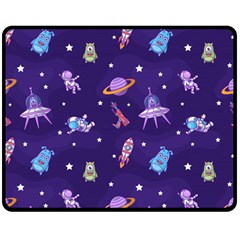 Space-seamless-pattern Two Sides Fleece Blanket (medium) by Salman4z