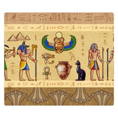 Egypt-horizontal-illustration Two Sides Premium Plush Fleece Blanket (small) by Salman4z