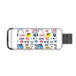 Monster-cool-seamless-pattern Portable USB Flash (Two Sides) Back