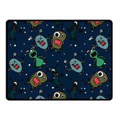 Monster-alien-pattern-seamless-background Fleece Blanket (small) by Salman4z