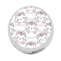 Cat-with-bow-pattern 4-port Usb Hub (one Side) by Salman4z