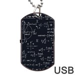 Mathematical-seamless-pattern-with-geometric-shapes-formulas Dog Tag USB Flash (One Side) Front
