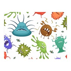Dangerous-streptococcus-lactobacillus-staphylococcus-others-microbes-cartoon-style-vector-seamless Two Sides Premium Plush Fleece Blanket (mini) by Salman4z