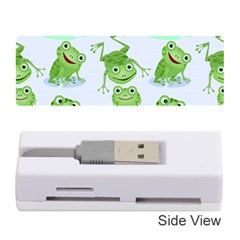 Cute-green-frogs-seamless-pattern Memory Card Reader (stick) by Salman4z