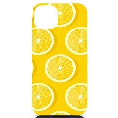 Lemon-fruits-slice-seamless-pattern Iphone 14 Plus Black Uv Print Case by Salman4z