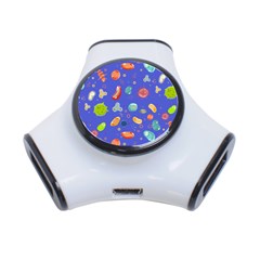 Virus-seamless-pattern 3-port Usb Hub by Salman4z