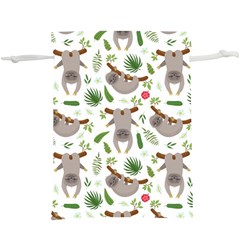 Seamless-pattern-with-cute-sloths Lightweight Drawstring Pouch (xl) by Salman4z