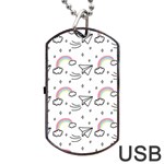 Cute-art-print-pattern Dog Tag USB Flash (One Side) Front