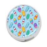 Cute-kawaii-ice-cream-seamless-pattern 4-Port USB Hub (One Side) Front