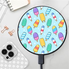 Cute-kawaii-ice-cream-seamless-pattern Wireless Fast Charger(black) by Salman4z