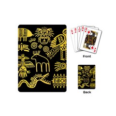 Golden-indian-traditional-signs-symbols Playing Cards Single Design (mini) by Salman4z