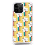 Smile-cloud-rainbow-pattern-yellow iPhone 14 Pro Max TPU UV Print Case Front