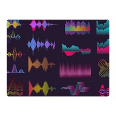 Colorful-sound-wave-set Two Sides Premium Plush Fleece Blanket (mini) by Salman4z