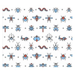 Insects-icons-square-seamless-pattern Two Sides Premium Plush Fleece Blanket (small) by Salman4z