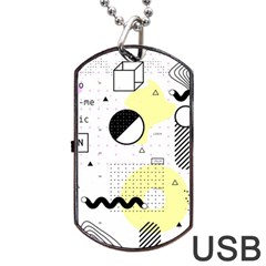 Graphic-design-geometric-background Dog Tag Usb Flash (one Side) by Salman4z