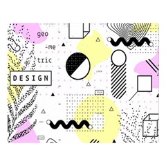 Graphic-design-geometric-background Two Sides Premium Plush Fleece Blanket (large) by Salman4z