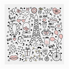 Big-collection-with-hand-drawn-objects-valentines-day Medium Glasses Cloth (2 Sides) by Salman4z