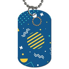 Flat-design-geometric-shapes-background Dog Tag (one Side) by Salman4z