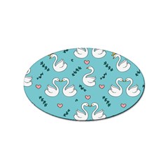 Elegant Swan Pattern Design Sticker Oval (100 Pack) by pakminggu