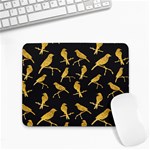 Background With Golden Birds Small Mousepad Front