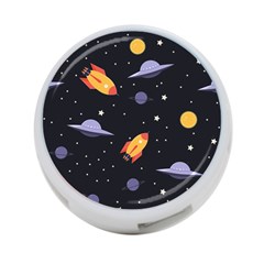 Cosmos Rockets Spaceships Ufos 4-port Usb Hub (one Side) by pakminggu