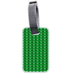 Green Christmas Tree Pattern Background Luggage Tag (two Sides) by pakminggu