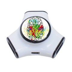 Brain Mind Psychology Idea Hearts 3-port Usb Hub by pakminggu