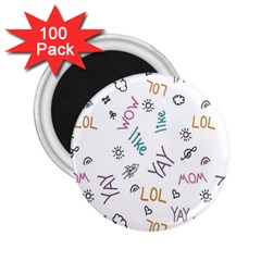 Doodle Pattern 2 25  Magnets (100 Pack)  by pakminggu