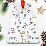 Doodle Pattern Bell Ornament (Two Sides) Back