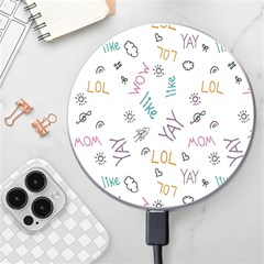 Doodle Pattern Wireless Fast Charger(white) by pakminggu