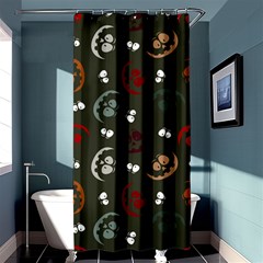 Art Halloween Pattern Creepy Design Digital Papers Shower Curtain 36  X 72  (stall)  by pakminggu