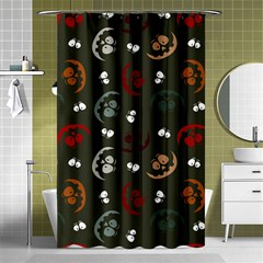 Art Halloween Pattern Creepy Design Digital Papers Shower Curtain 48  X 72  (small)  by pakminggu