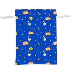 Cat Animals Sleep Stars Seamless Background Lightweight Drawstring Pouch (xl) by pakminggu