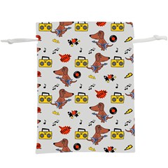 Background Pattern Texture Design Dog Music Lightweight Drawstring Pouch (xl) by pakminggu