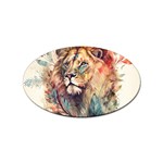Lion Africa African Art Sticker Oval (100 pack) Front
