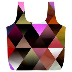 Abstract Geometric Triangles Shapes Full Print Recycle Bag (xxxl) by danenraven