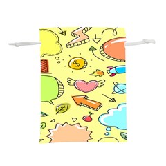 Cute Sketch Child Graphic Funny Lightweight Drawstring Pouch (m) by danenraven