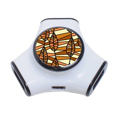 Autumn Leaf Mosaic Seamless 3-port Usb Hub by danenraven