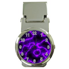 Purple Pattern Background Structure Money Clip Watches by danenraven