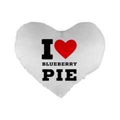 I Love Blueberry Standard 16  Premium Heart Shape Cushions by ilovewhateva