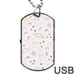 Spaceship Pattern Star Dog Tag USB Flash (One Side) Front