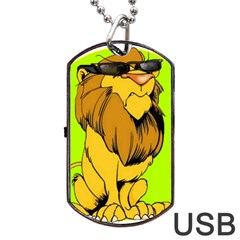 Lion Cartoon Parody Dog Tag Usb Flash (two Sides) by danenraven