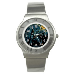 Hogwarts Castle Van Gogh Stainless Steel Watch by Mog4mog4