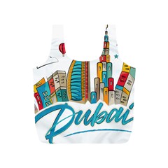Burj Khalifa Skyline Clip Art Drawing Comic World Full Print Recycle Bag (s) by Mog4mog4