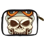 Motorcycle Helmet Skull Clip Art Cranial Skeleton Digital Camera Leather Case Back