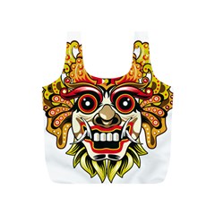 Bali Barong Mask Euclidean Vector Chiefs Face Full Print Recycle Bag (s) by Mog4mog4
